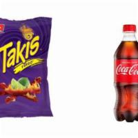 Takis Fuego 9.9 oz. and 20 oz. Coca Cola Combo · 