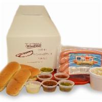 DO-IT-YOURSELF BBQ · 8 Uncooked Hot Dogs, 8 Hot Dog rolls and WindMill condiments 