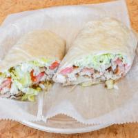 Grilled Chicken Wrap · Wrap. Chicken cutlet with lettuce, tomato, mayo, and provolone cheese.
