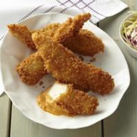 Chicken Tenders · Strips of all-white meat chicken breaded and fried. Served with honey mustard.