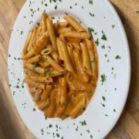 Penne alla Vodka · Avellino's favorites. Smothered in a pink cream sauce.