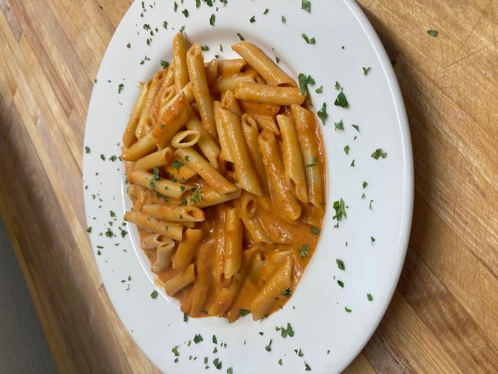 Penne alla Vodka · Avellino's favorites. Smothered in a pink cream sauce.