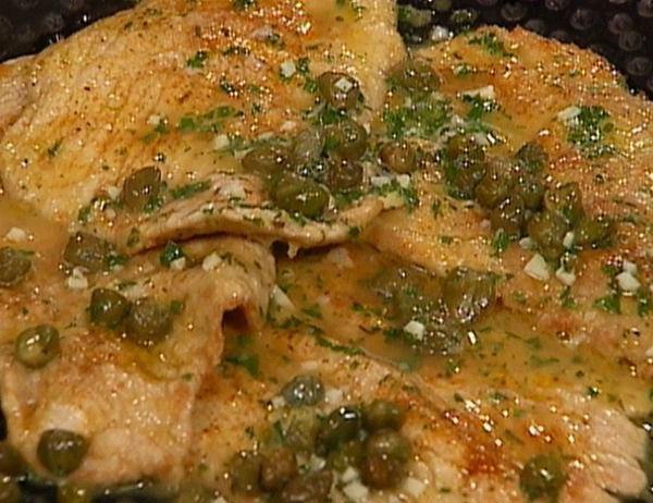 Veal Piccata · Veal with capers in a white wine, with a hint of lemon.