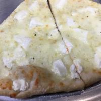 White Pizza · Ricotta, mozzarella and grated Parmesan cheese.