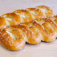 Mini Pretzels · Row of 5 soft fresh hot pretzels