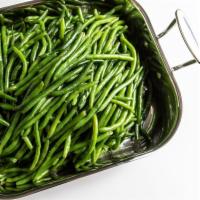 Green Beans · Roasted with olive oil, salt, and pepper. 8 oz portion.