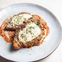 Chicken Parm ·  Our classic chicken cutlet smothered in Pomodoro sauce and topped with fresh mozzarella and...