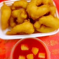 64. Sweet & Sour Shrimp · Served with white or brown rice. 