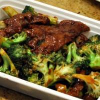 92. Beef with Broccoli  · Served with white or brown rice. 