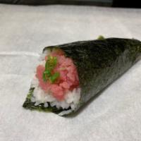 Negi Toro Hand Roll · Fatty tuna and Scallion
