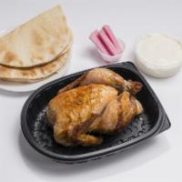Whole Chicken · Served with traditional garlic spread, pickles and fresh pita.