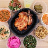 Whole Chicken Family Meal  · Whole chicken with your choice of 2 large sides, pita, pickles and traditional garlic spread.