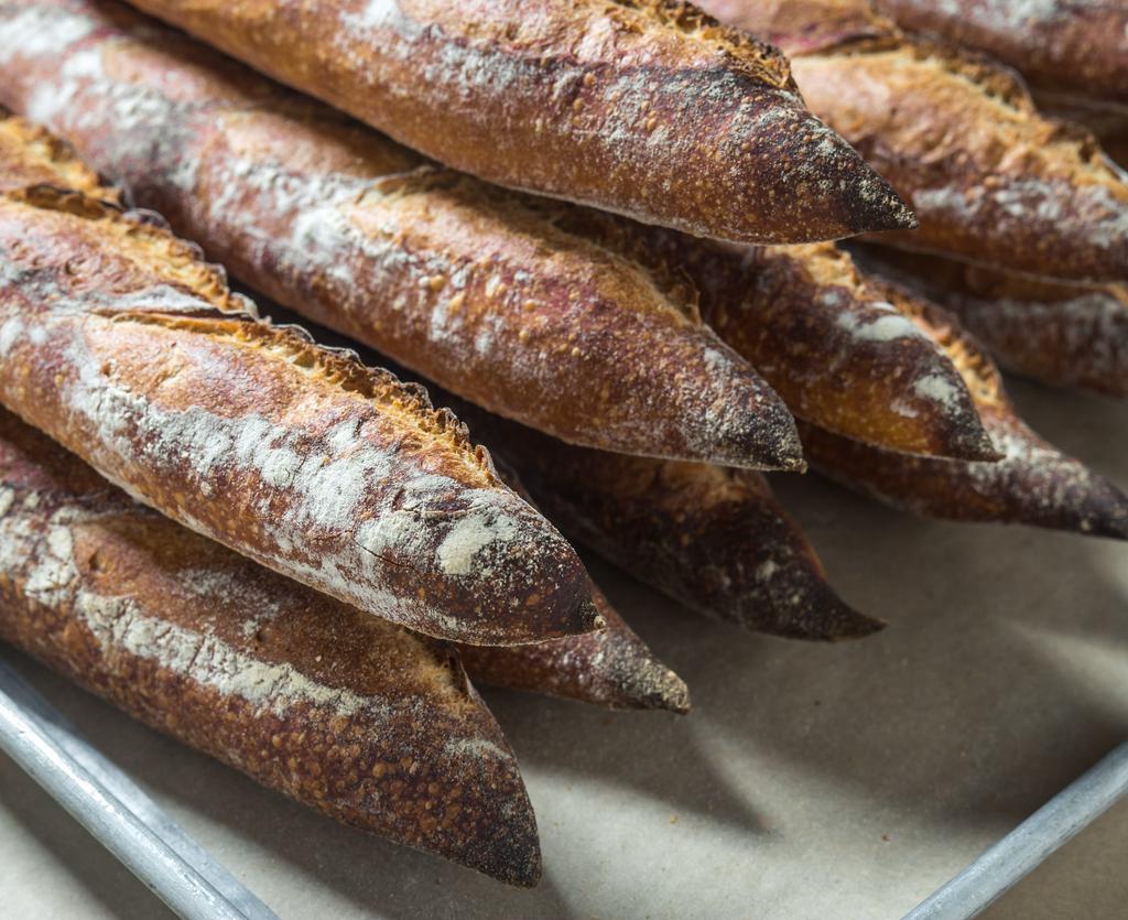 Baguette · Small batch sourdough baguette.