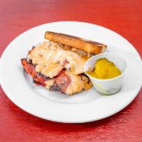 Phat Rueben · Pastrami, sauerkraut, and Swiss cheese topped with thousand Island dressing toasted on rye b...
