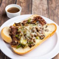 Italian Beef Supreme Sandwich · Bell peppers, onions, mozzarella cheese and mushrooms.