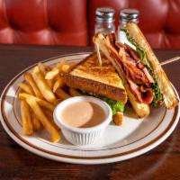 BLT Sandwich · Thick sliced bacon, lettuce, tomato, and mayo.