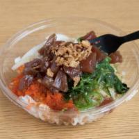 Da Kine Bowl · A top-rated menu item. Marinated tuna, sweet onion, seaweed salad, masago, green onion, OG s...