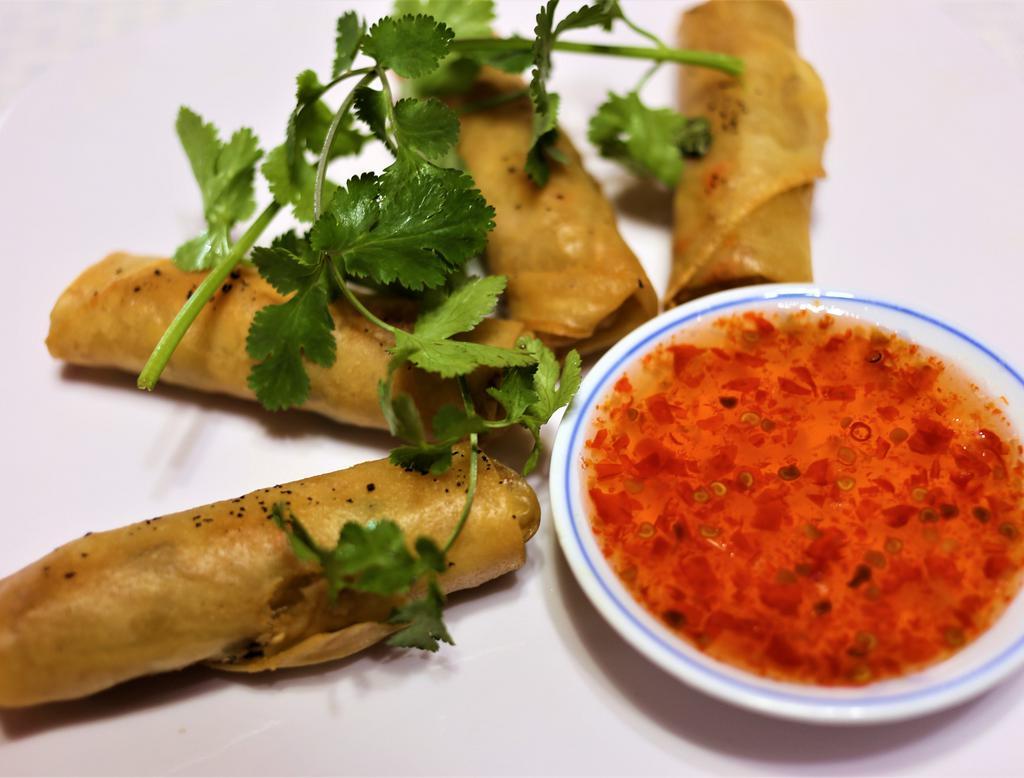 2. Fried  Spring Rolls (Chả Giò) · 5pieces. Served with sweet and sour sauce.
