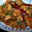 SF7. Kung Pao Shrimp · Served with peanuts. Hot and spicy.
