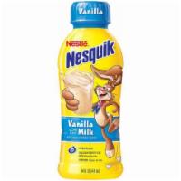 Nesquik Vanilla Milk 14oz · 1/3 less fat than whole milk, great source of pretin with 14g per bottle.