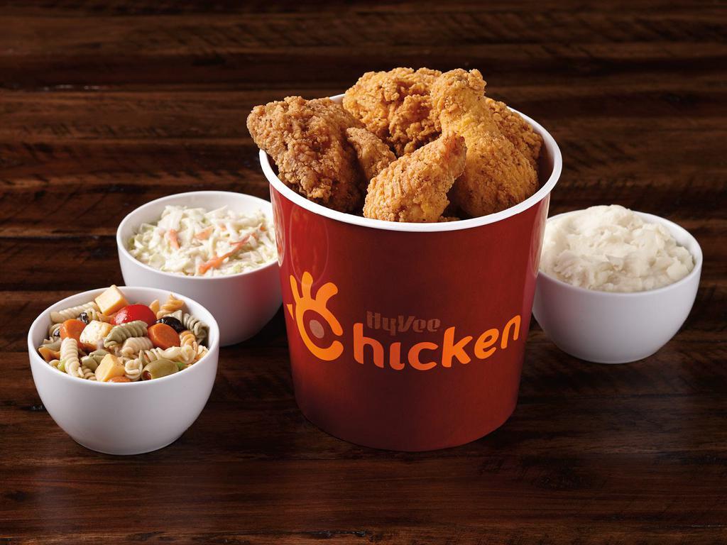 12 Piece Chicken Meal · Choice of 12 hand breaded chicken tenders or a combination of 3 breasts, 3 wings, 3 thighs, 3 legs. Choice of 3 pint sides.