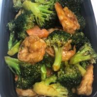 1. Shrimp with broccoli · 