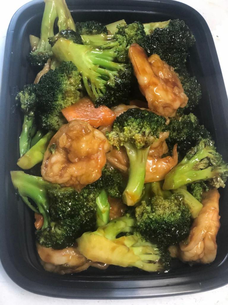 1. Shrimp with broccoli · 