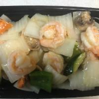 5.shrimp with chinese vegetable · 