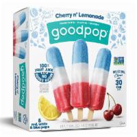 GoodPop Red, White & Blue Popsicle (1.75 oz x 8-pack) · Red, White & Blue is a bright and sweet Cherry n' Lemonade flavor made of 100% fruit juice a...