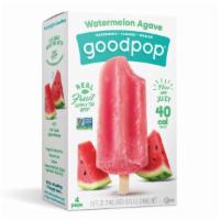 GoodPop Watermelon Agave Popsicle (2.5 oz each x 4-pack) · A classic bursting with delicious, peak season, juiced watermelon and blended with Fair Trad...