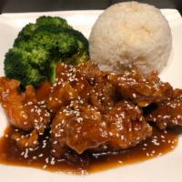 31. Drunken Crispy Chicken · Overnight michiu rice wine-marinated chicken tossed in tangy caramelized soy sauce glaze, se...