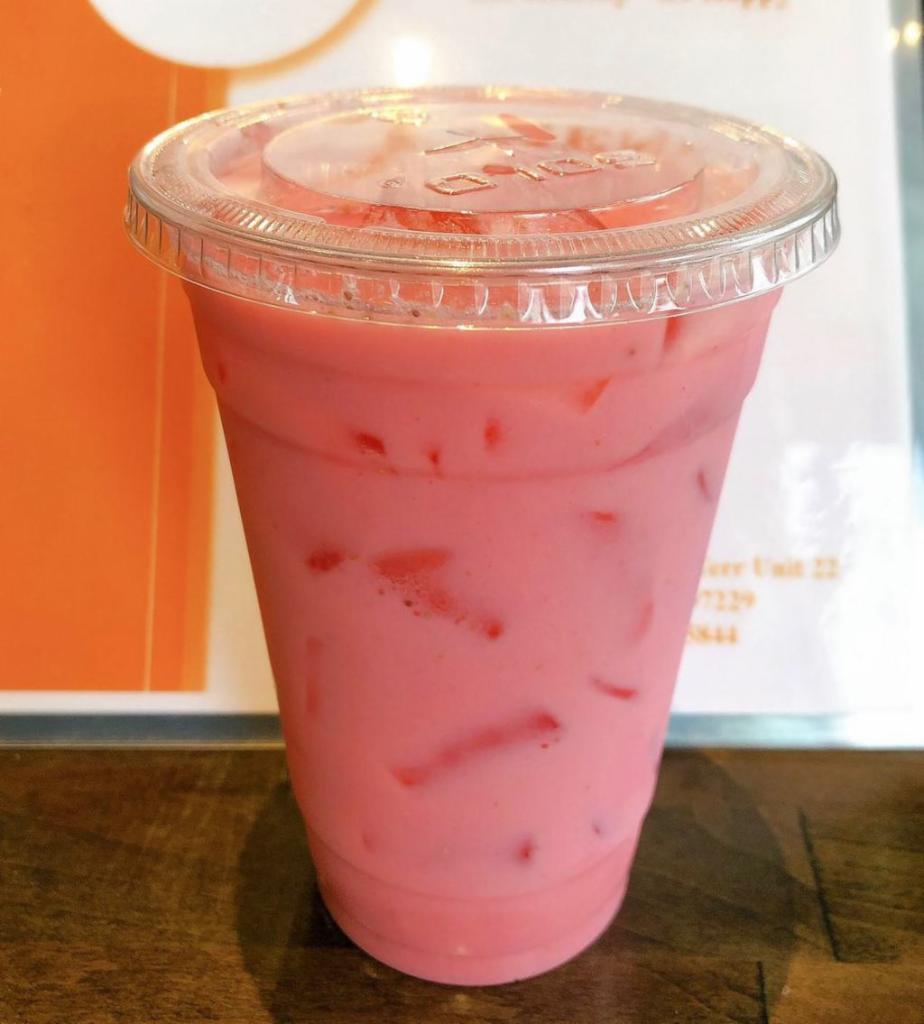 Strawberry Milk Tea · One topping included. Please choose one topping under
