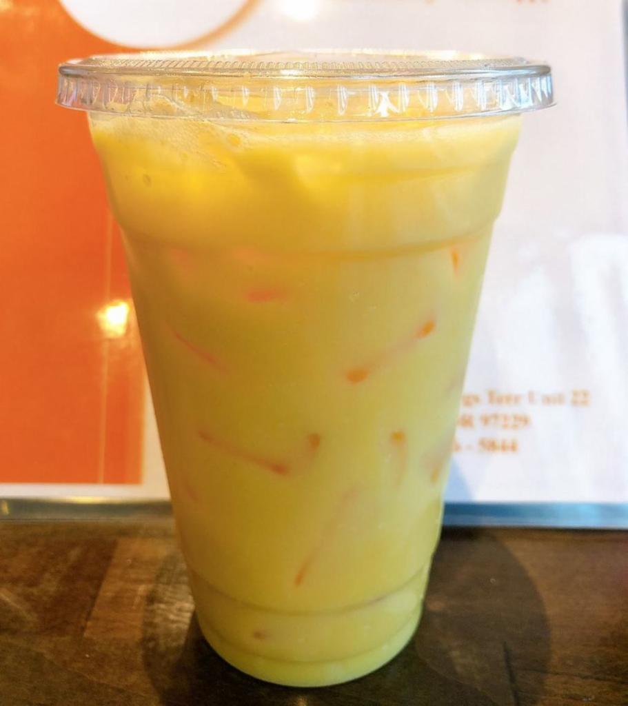 Mango Milk Tea · One topping included. Please choose one topping under