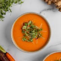 Carrot Ginger Soup · COMES FROZEN, lasts up to 6 months in freezer. Organic carrots, organic onion, organic vegan...
