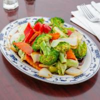 Mixed Vegetables with Garlic Sauce · 