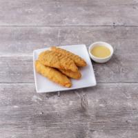 Chicken Fingers · Served with honey mustard and french fries