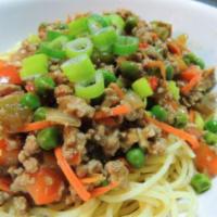 18. Noodle with Hot Meat Sauce 炸酱面 · Spicy.