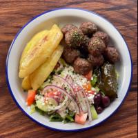 Keftedakia with Lemon Potatoes Special  · Hand rolled greek-style meatballs seasoned with greek cheese and parsley, served with roaste...