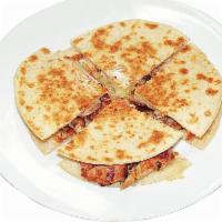 20. Jack Cheese and Grilled Chicken Quesadilla · Two flour Tortilla with Melted Cheese and Chicken