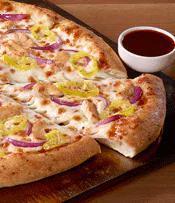 Buffalo Chicken Pizza · Buffalo sauce, chicken, red onions and banana peppers.
