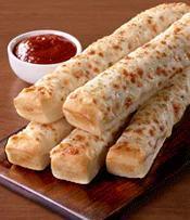 5 Cheese Sticks · 5 breadsticks topped with melted cheese and sprinkled with Italian seasoning. Served with marinara dipping sauce.