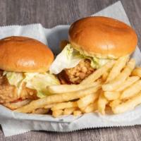 Chicken Burger Sliders · 2 pieces.