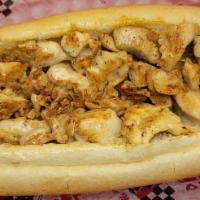 Chicken Cheese Steak · Our famous chicken steak, served on a grilled Italian roll