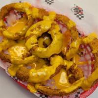Onion Rings with Cheese · With whiz
