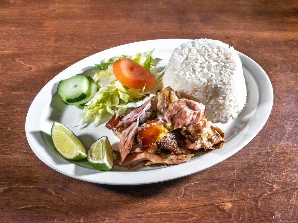 Pernil Lunch Special · Roasted pork.