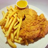 Chicken Fingers · 4 pieces. Served with honey mustard.