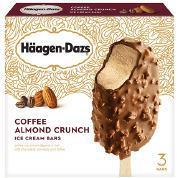 Coffee Almond Crunch Bar · Coffee ice cream bar dipped in rich milk chocolate and almonds.