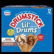 Drumstick Lil Drums (12 ct) · Drumstick is the Original Sundae Cone! Drumstick Lil Drums variety pack comes with 2 flavors...