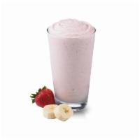 Strawberry Banana Smoothie · Made with real bananas, strawberries and our Lifestyle smoothie mix.
