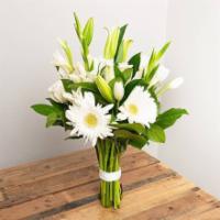 White, Ivory, Cream, Beige Wrapped Bouquet · Seasonal options may vary throughout the year and depending on location. Our florist will pr...
